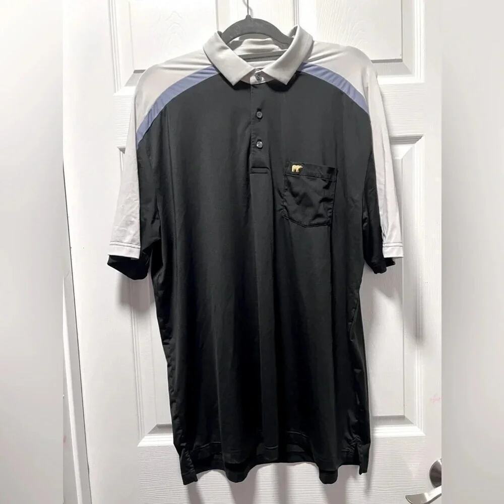 Jack Nicklaus Golf Polo Size large Black Blue and White